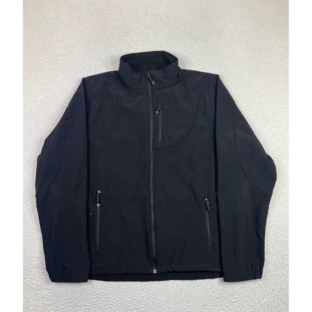 Black Diamond Jacket Mens XL Black Softshell Windbreaker Lined Full Zip